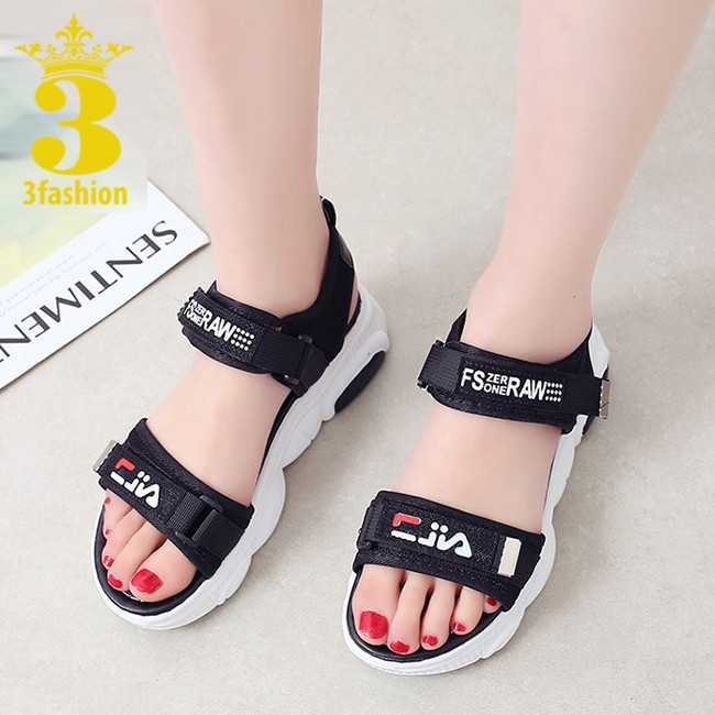 Giày Sandal Nữ 2 Quai Đế Gấu 3Fashion Quai Dan Chắc Chắn - 3136