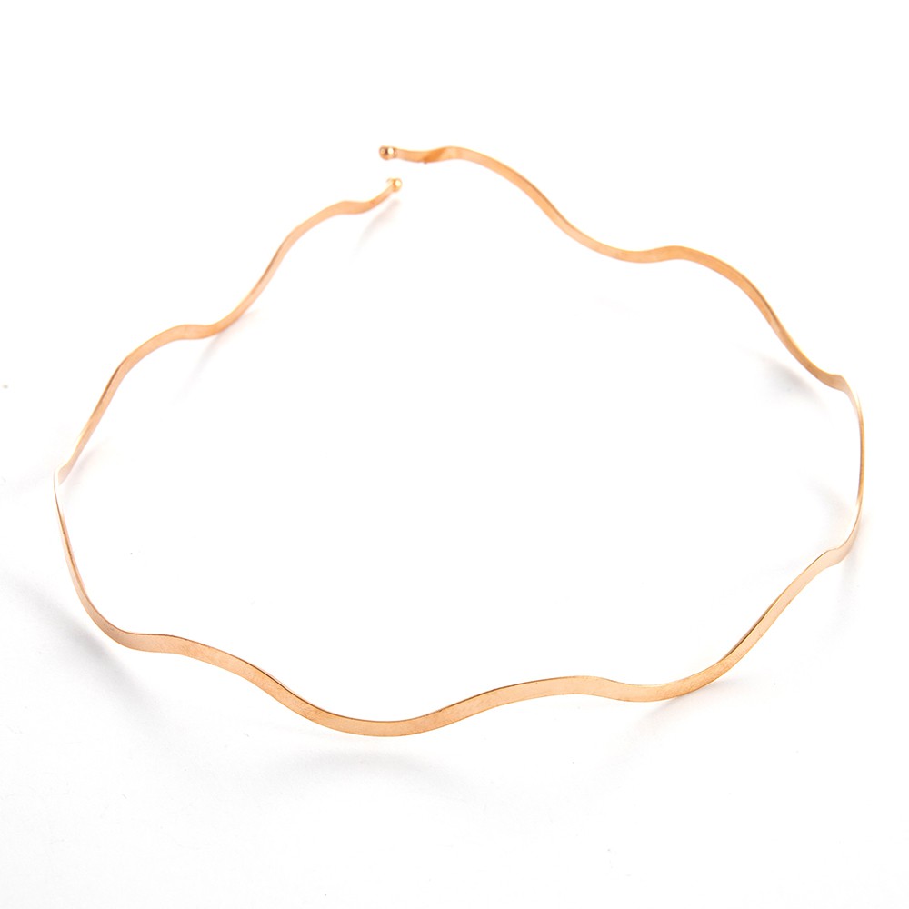 Băng Đô Cài Tóc Bằng Kim Loại Lượn Sóng Phong Cách Hàn Quốc