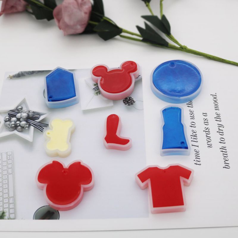 Khuôn Silicone Bóng Hình Tròn Làm Móc Khóa DIY Có Lỗ