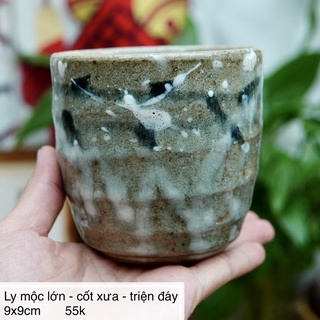 Ly gốm mộc sần sùi - gốm sứ nhật bản