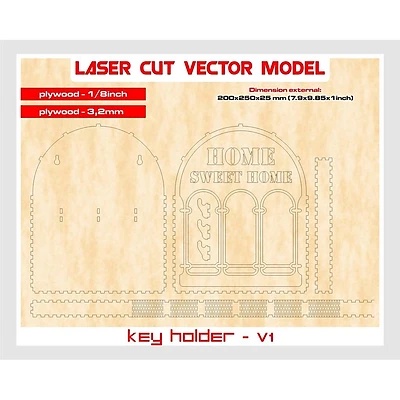 Hộp gỗ móc chìa khóa treo tường đa năng