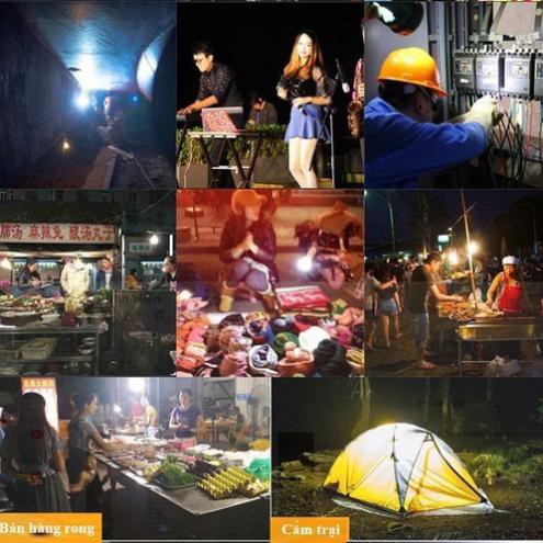 Bóng đèn tích điện T2K Shop 6-8h loại 30w sạc tích điện có móc treo