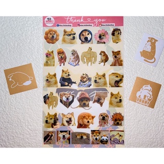 BÌA STICKER MEME CHÓ SHIBA 31 MIẾNG