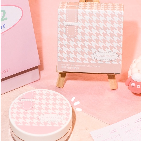Phấn Phủ Dạng Bột GOGO TALES 12 Giờ Kiểm Soát Dầu Kháng Nước Siêu Nhẹ Kèm Bông Trang Điểm