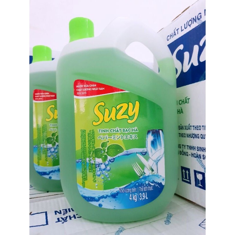 Nước rửa chén suzy bạc hà 4l.nhật bản thành phần hữu cơ