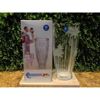 Lọ hoa Thủy tinh Pha Lê trắng trụ bầu 30cm