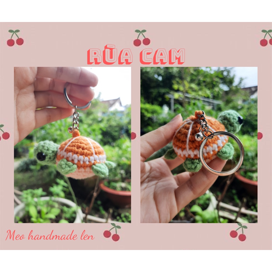 Móc khóa bé rùa - Handmade len - Amigurumi