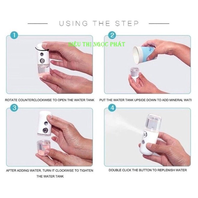 MÁY XỊT KHOÁNG DƯỠNG ẨM mini cầm tay tiện lợi