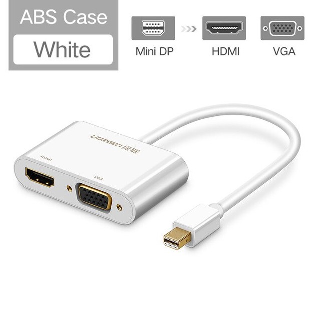 Cáp chuyển Ugreen 20421 Mini DP to HDMI/VGA converter đổi ABS MD115