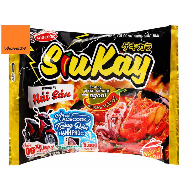 LẺ 1 GÓI MÌ SIU CAY VỊ HẢI SẢN(GÓI_128gr) | BigBuy360 - bigbuy360.vn