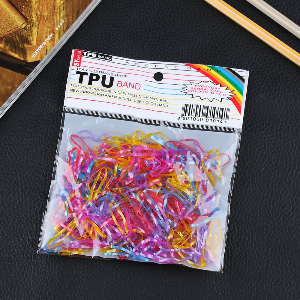 Túi đựng 300 dây thun cột tóc đuôi ngựa tiện dụng