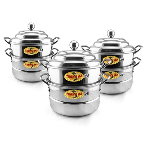 Bộ Nồi Xửng Hấp INOX 304 Thành Đô Size ĐẠI 60cm 50cm