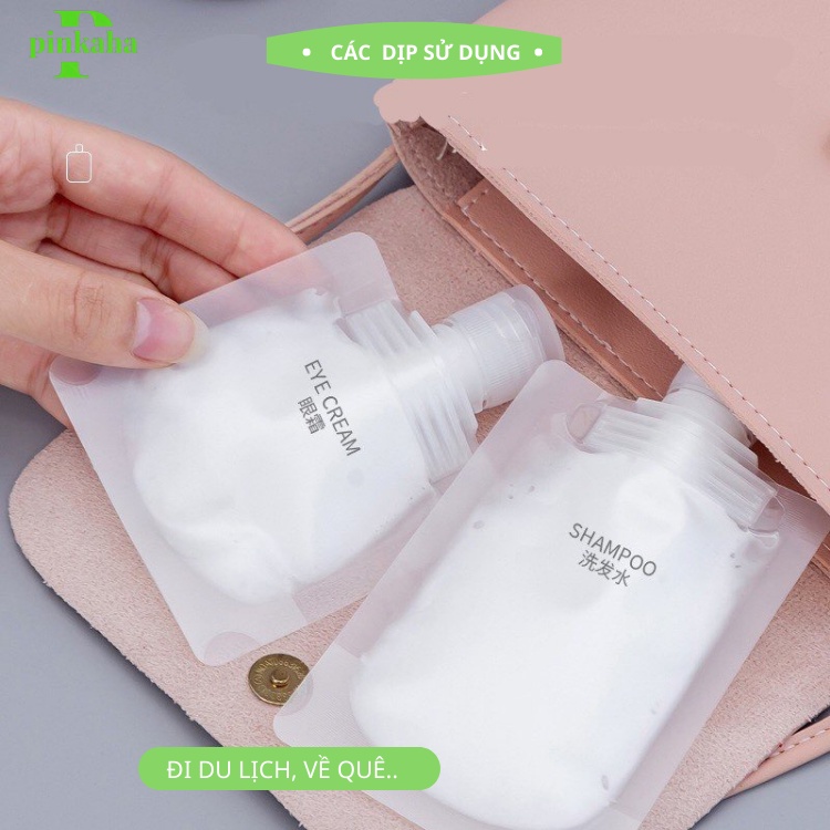 Túi chiết mỹ phẩm du lịch dầu gội và sữa tắm nhỏ nhựa silicon tái sử dụng 30ml / 50ml / 100ml
