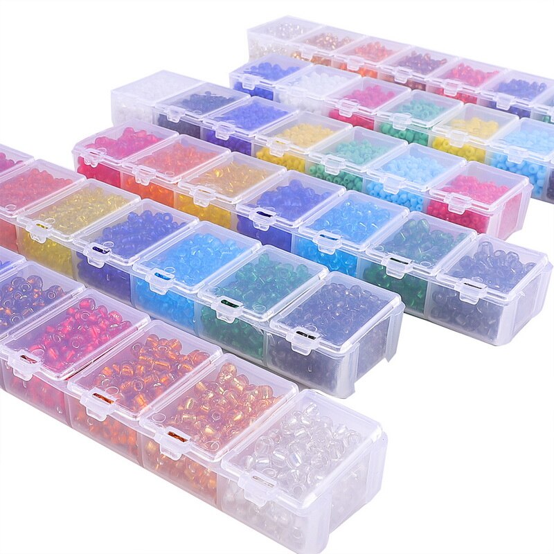 Bộ hộp hạt thủy tinh làm trang sức (2mm 3mm 4mm)