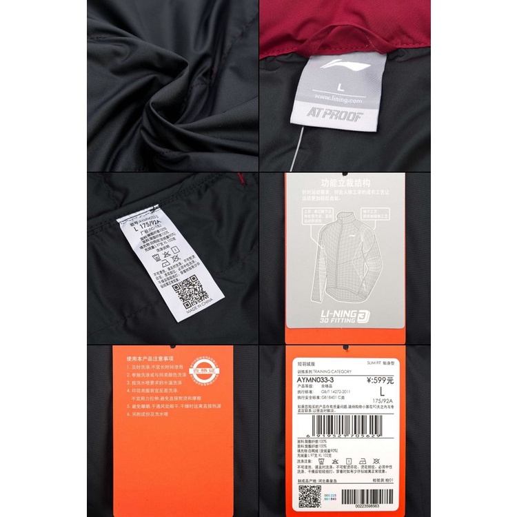 Áo khoác lông vũ nam Lining AYMN033 chính hãng