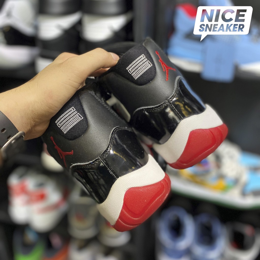 [ Nice Sneaker ] Giày sneaker | giày bóng rổ Jordan 11 Bred ( đen đỏ ) | bản 1:1 chuẩn .