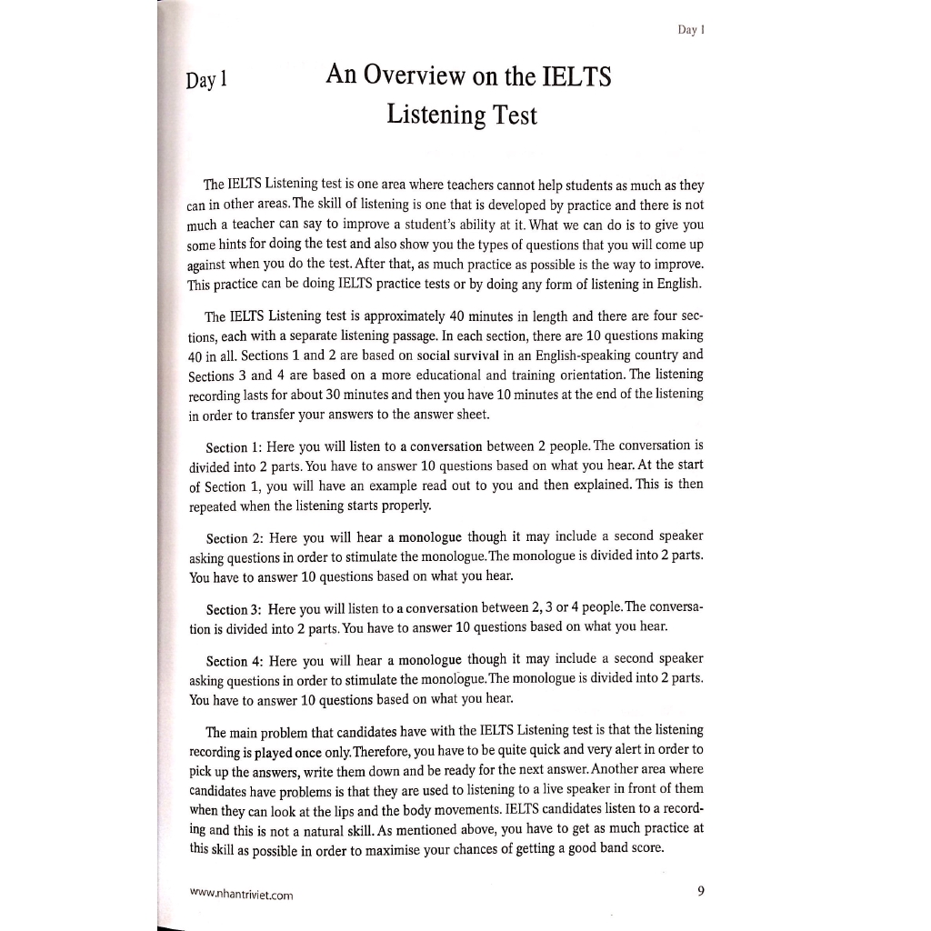 Sách - 15 Days' Practice For Ielts - Listening