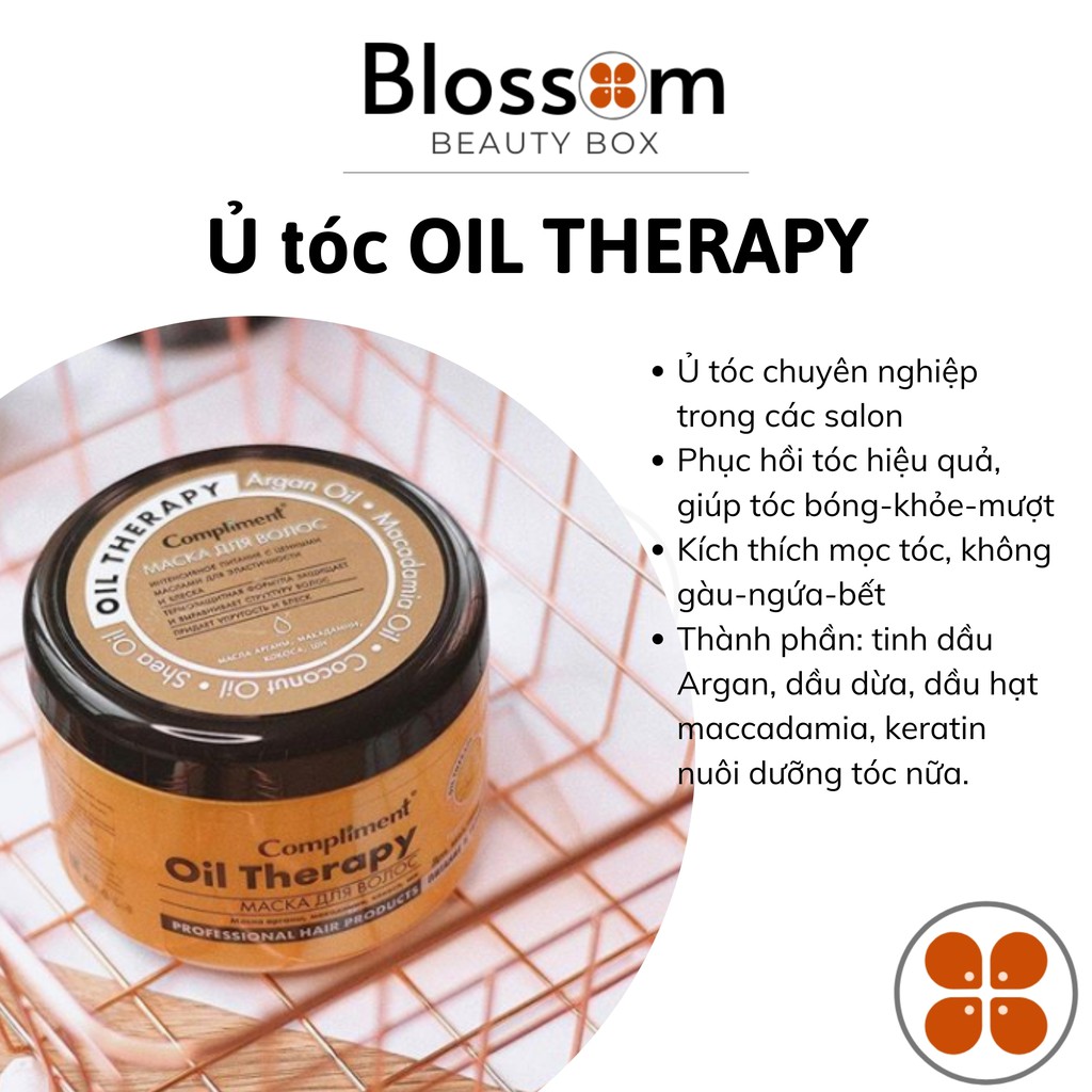 [500ml] Ủ tóc Compliment Oil Therapy - Argan Oil- chăm sóc chuyên nghiệp