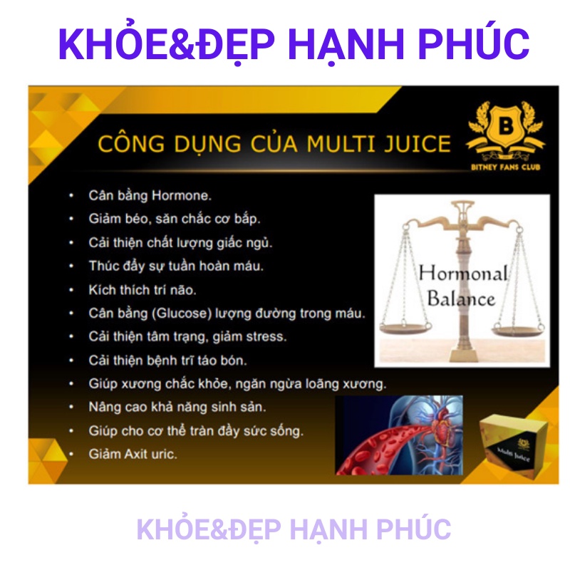 [ Multijuice ] Nước ép Multi Juice giải pháp cho sức khỏe sinh lý nam nữ -10 gói – Date T6/2023