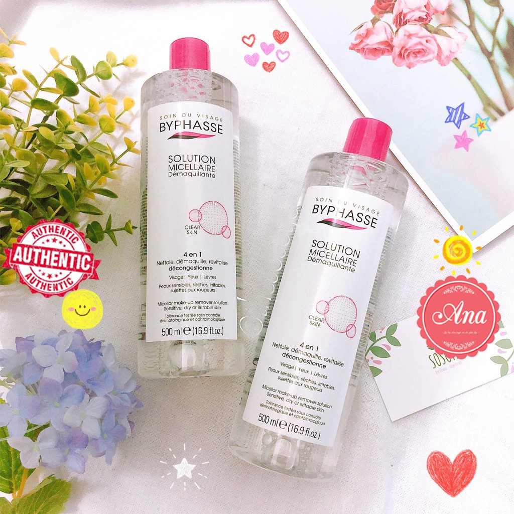 [Mẫu Mới] Nước Tẩy Trang Sạch Sâu BYPHASSE 500ml Chính Hãng