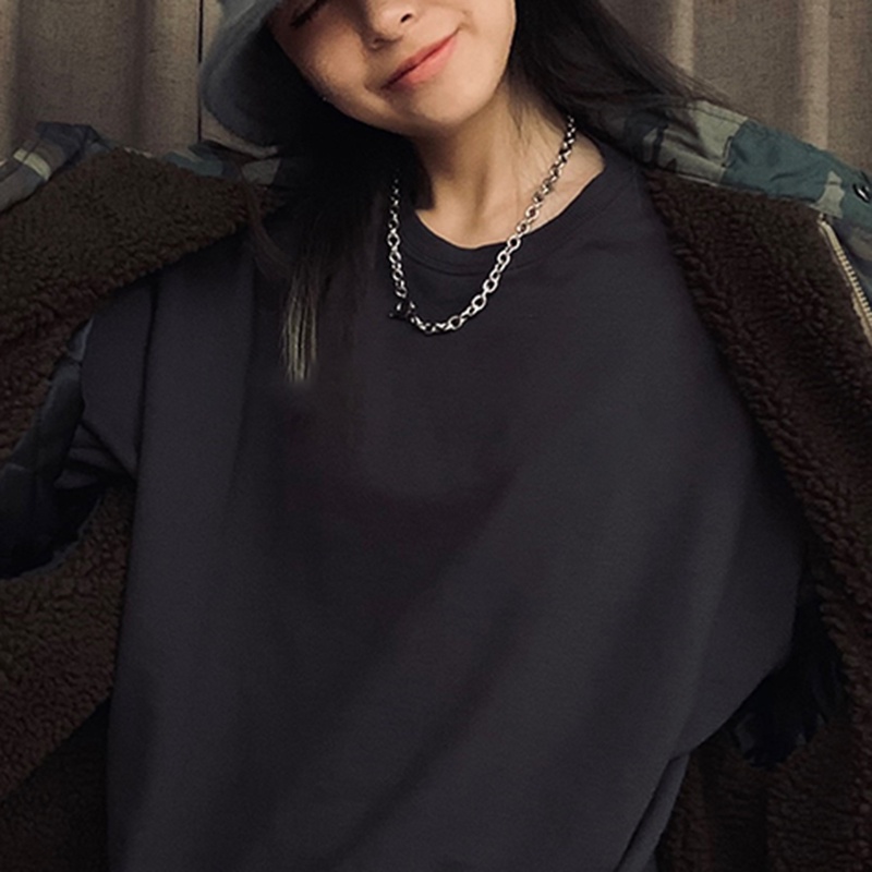 Vòng cổ Ngắn Bằng Thép Titan Không Gỉ Phong Cách Hip Hop Harajuku Dành Cho Nam Và Nữ