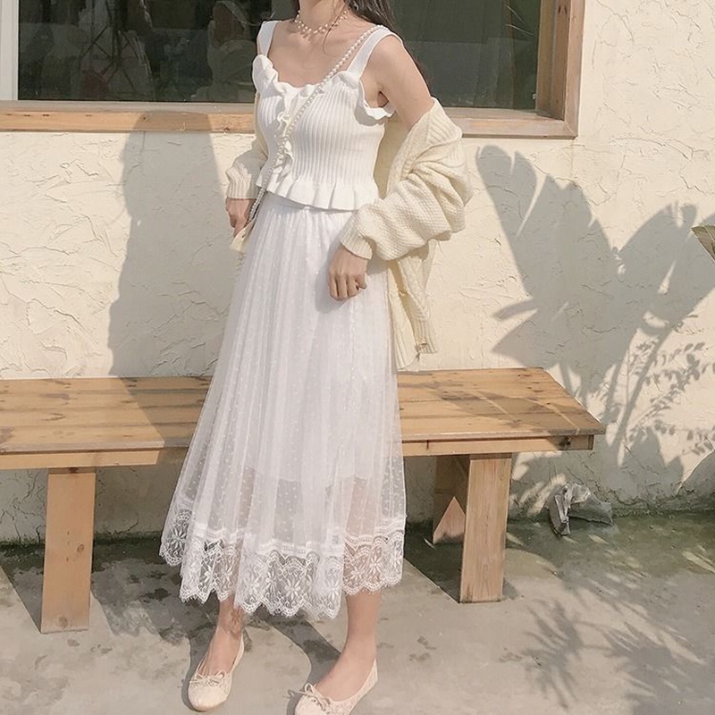 Áo dệt kim IELGY sát nách thời trang mùa hè cho nữ