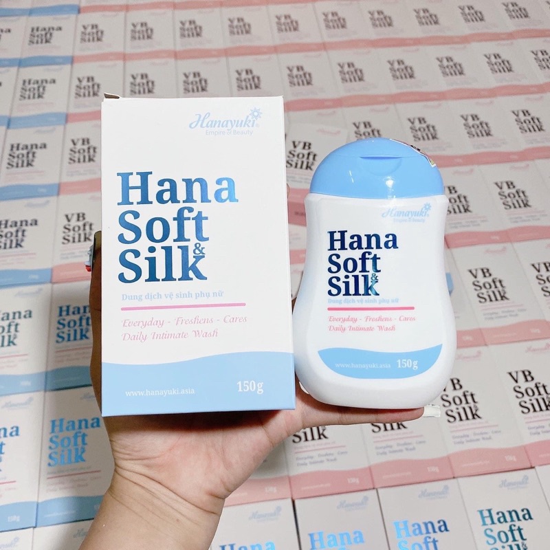 Dung dịch vệ sinh Hana VB Soft Silk, Hanayuki chính hãng dịu nhẹ thơm mát dưỡng sáng hồng