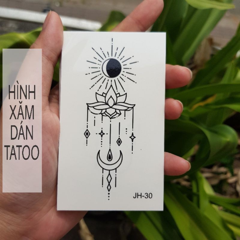 Hình xăm style boho JH30. Xăm dán tatoo mini tạm thời, size &lt;10x6cm