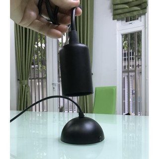 Bộ dây đui đèn thả 1 mét đen đui E27