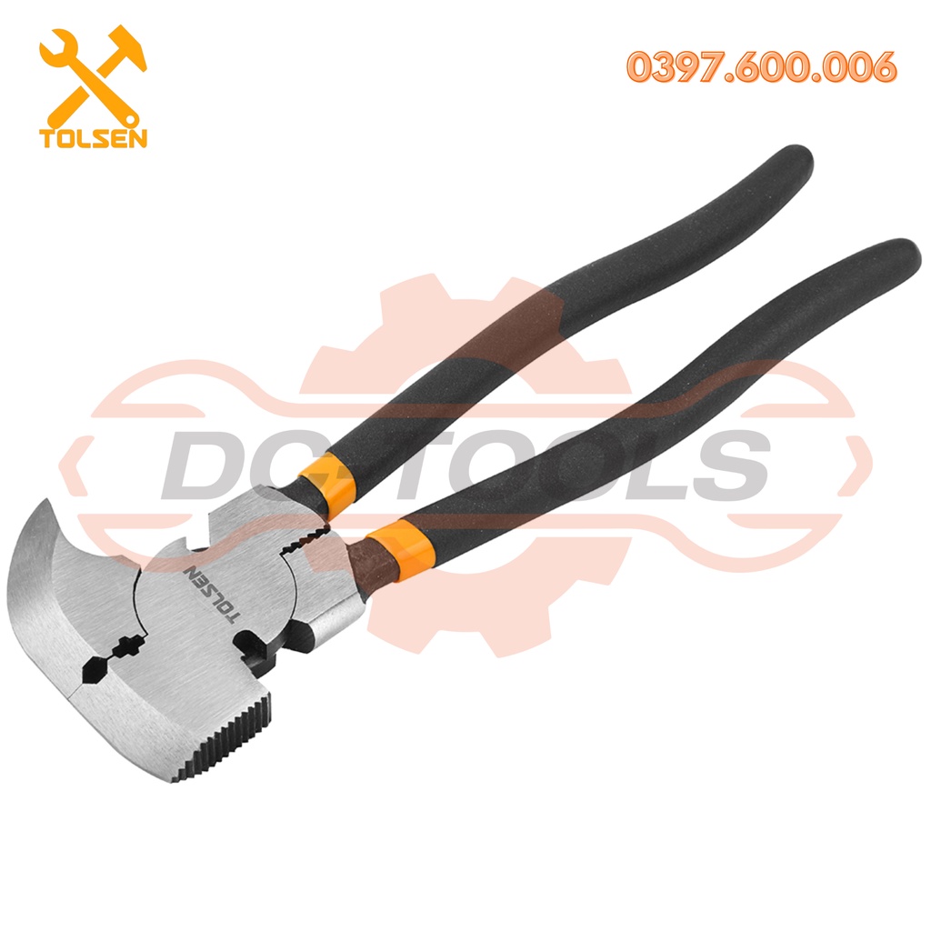 DỤNG CỤ LÀM VƯỜN ĐA NĂNG. KÌM, BÚA  10'', 250mm 10301 Được sử dụng để làm hàng rào thép gai, thép B40. DC-TOOLS