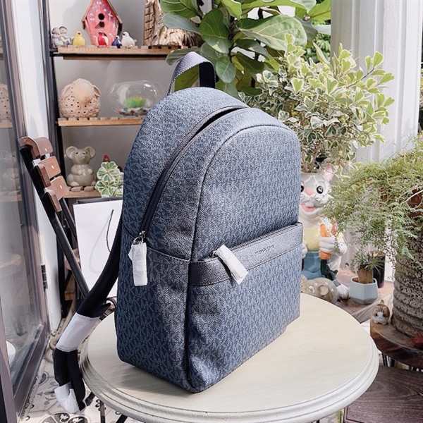 Balo Michael Kors 37F1LGYB2B BKPK MK Mens Greyson Logo Backpack màu xanh than