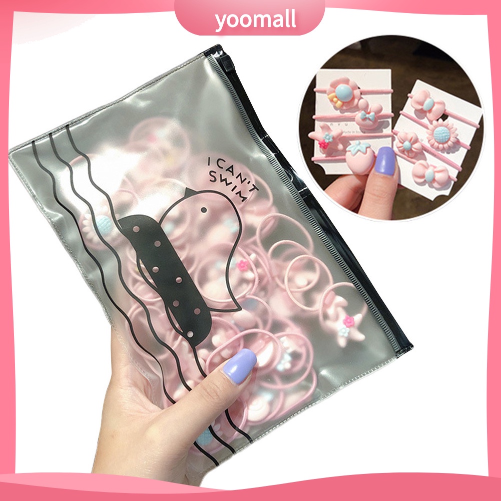 Túi 20 Dây Buộc Tóc Đính Hoa Đáng Yêu Cho Nữ