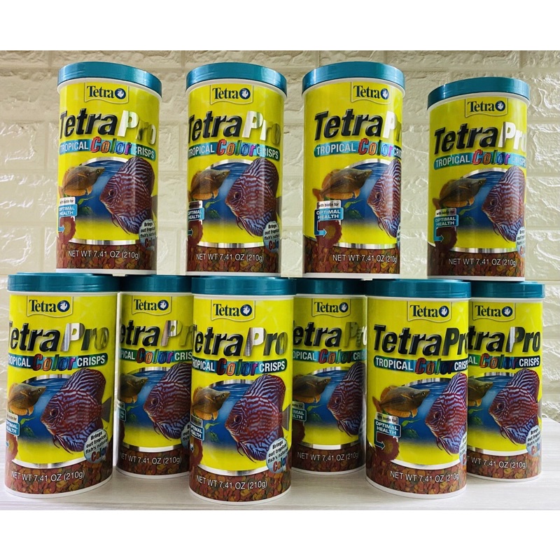 Thức ăn cao cấp cho Cá Đia Tetra Pro Tropical color Crisps cung cấp dinh dưỡng và lên màu sắc tự nhiên [Tetrapro 210g]