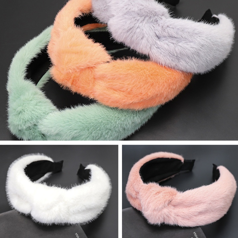 Băng Đô Lông Nhung Mềm Mại Màu Sắc Kẹo Ngọt Thời Trang Mùa Đông Dành Cho Nữ