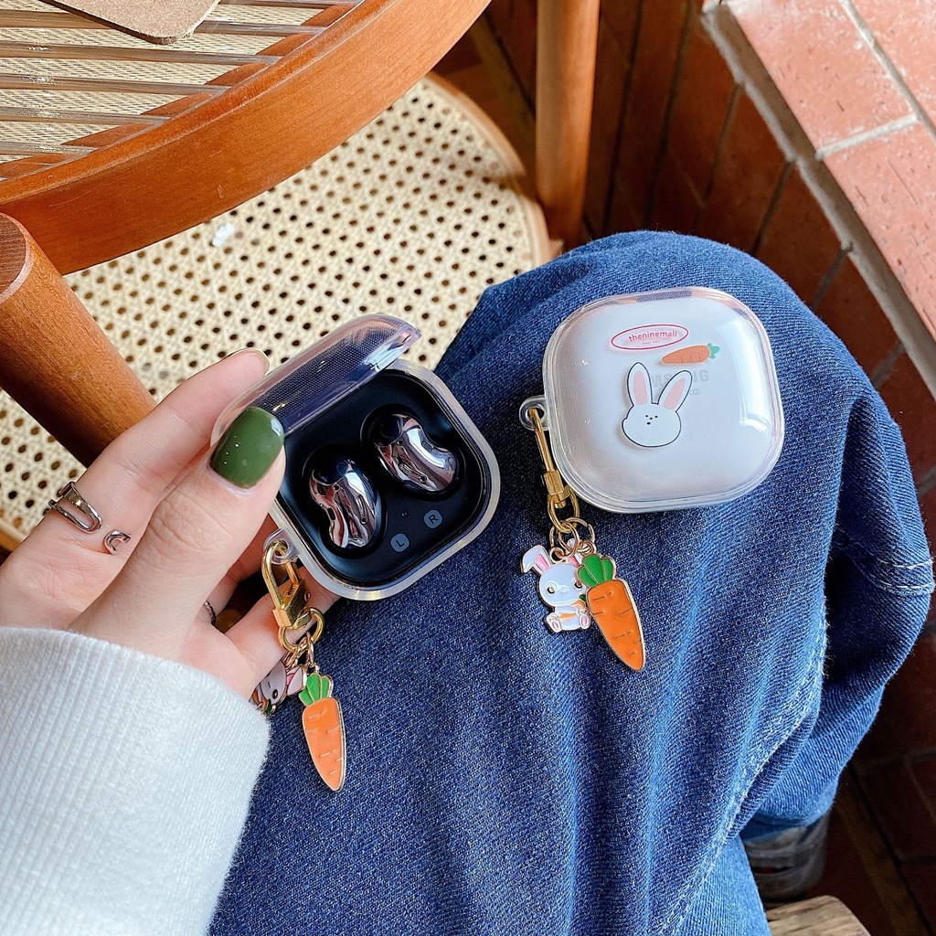 Ốp Vỏ Bảo Vệ Hộp Sạc Tai Nghe samsung galaxy buds pro 2 buds pro buds2 live Có Vòng Lò Xo