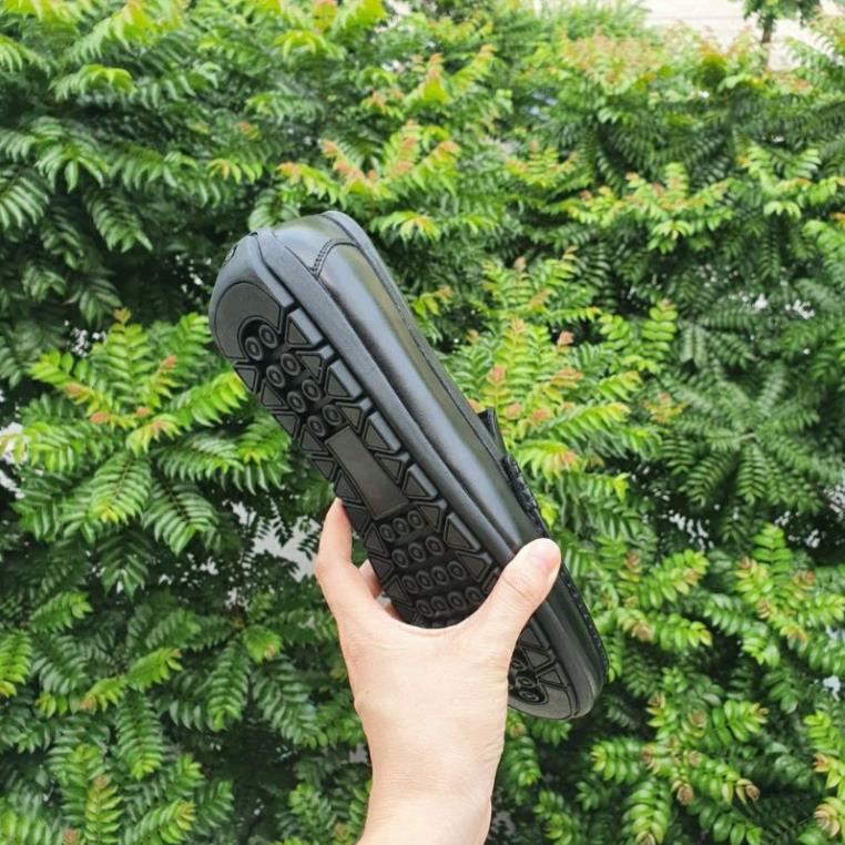 Giày lười nam da bò big size 44-49 [Bảo hành 2 năm, Giày nam cho người chân ngoại cỡ, da bò thật 100%, đế chắc chắn QLY