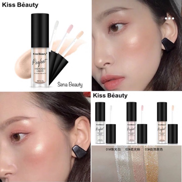 Cây nhũ mắt nhũ má Kiss Beauty Perfect Moisture And Shine Sena Beauty