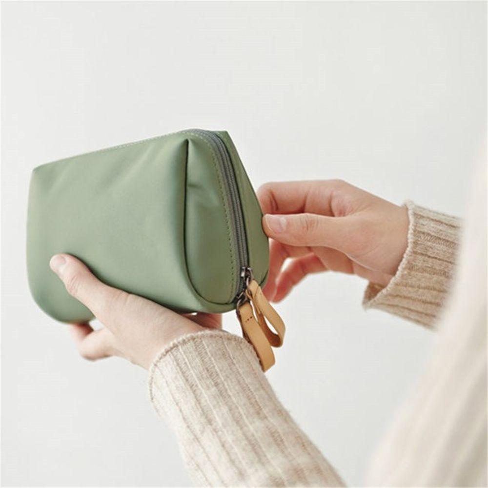 Túi Đựng Mỹ Phẩm Heceh Có Khóa Kéo Đôi Họa Tiết Hoa Và Chim Cánh Cụt Cho Nữ Ốp