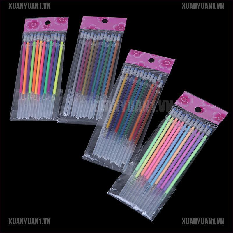Túi 12 Bút Đánh Dấu Dạ Quang Nhiều Màu Sắc Dành Cho Học Sinh XUANYUAN1