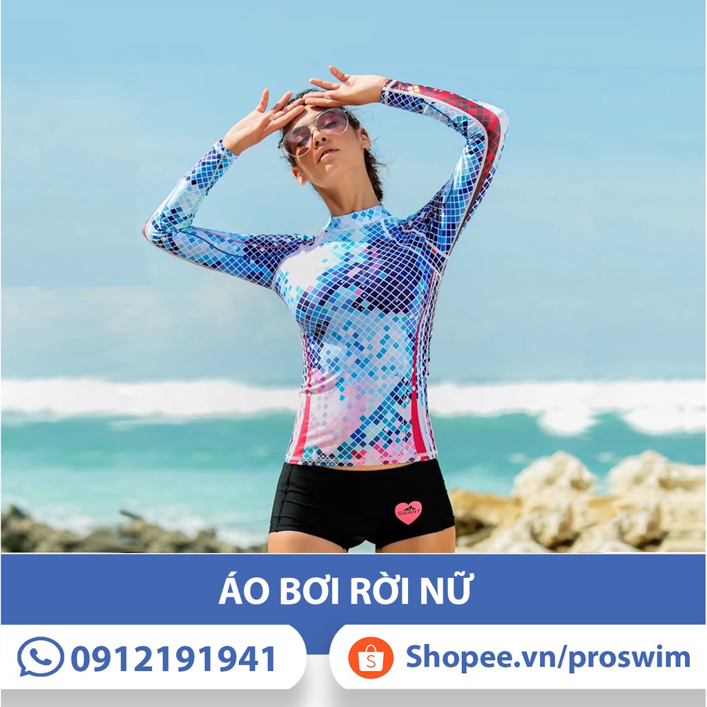 Áo Bơi Dài Tay Nữ D116 Chống Nắng Chống UV