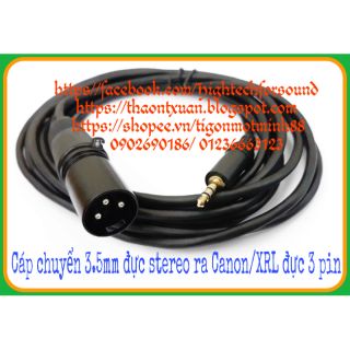 Cáp nối 3.5mm đực stereo ra Canon/XLR đực