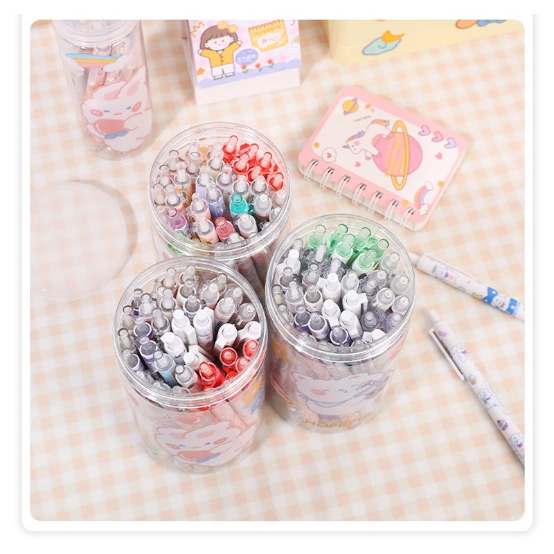 Set 12 Ruột Bút Gel Màu Đen Cỡ Lớn 0.5mm + 10 Lõi Thay Thế Kèm Giá Đỡ