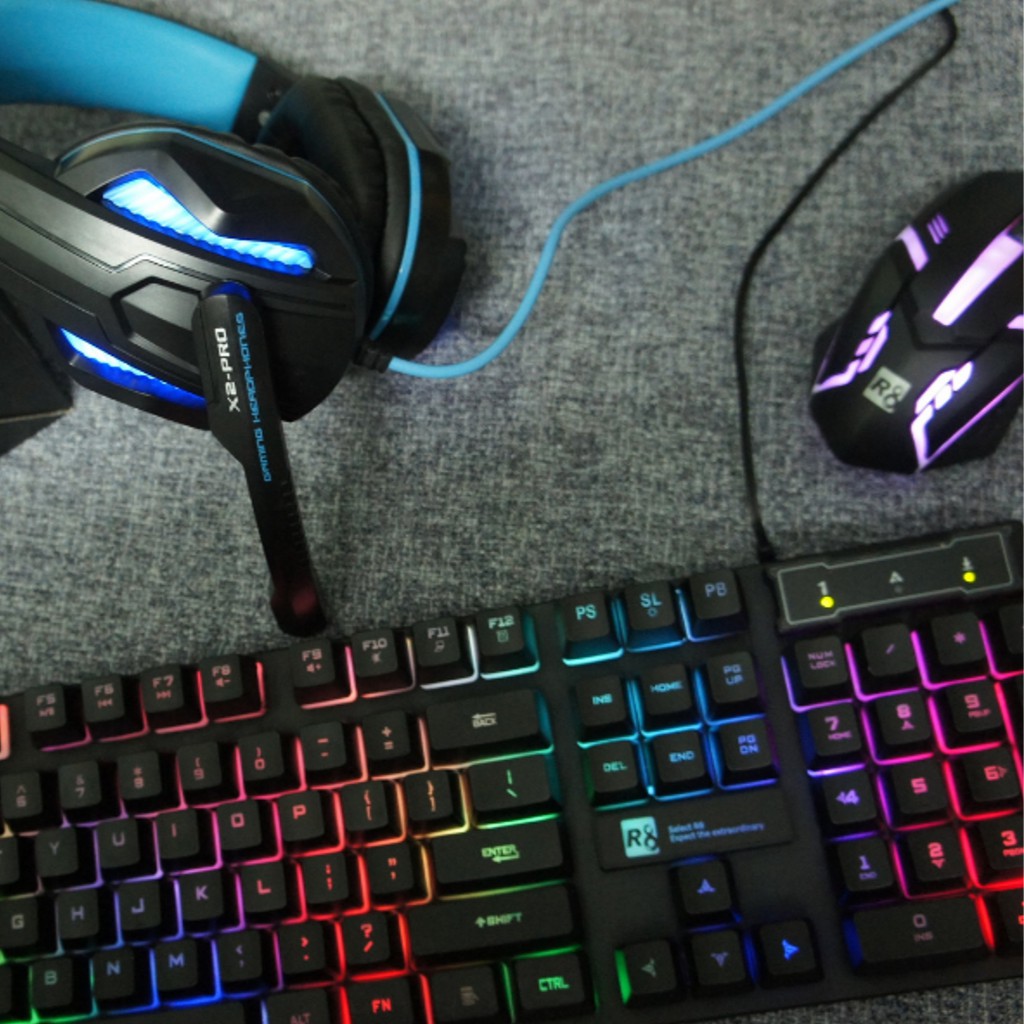 Combo trọn bộ bàn phím, chuột led và tai nghe gaming cao cấp