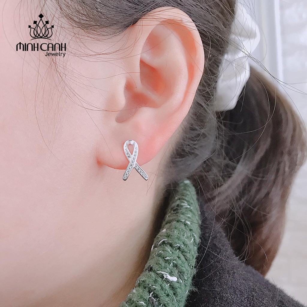Bông Tai Ruy Băng Bạc Ta - Minh Canh Jewelry