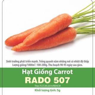 Hạt Giống Cà rốt RD507 (5gr)