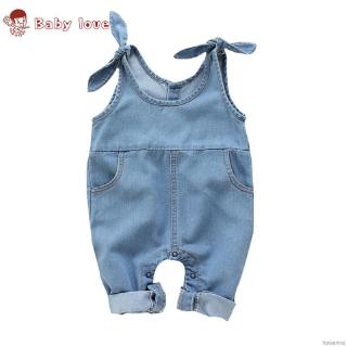 Quần Yếm Denim Cho Bé Gái