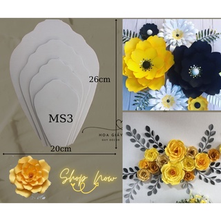 Bộ Mẫu Cánh Hoa 6 Cánh Chất Liệu Form 3mm size 15cm - 50cm