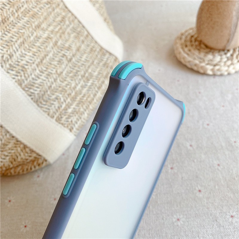 Ốp Lưng Chống Sốc Màu Trơn Cho Điện Thoại Xiaomi Mi A3 10 11 10t Lite Cc9E Note 10 Pro Redmi 9t K40 K30 K20 Pro Black & Red 3rd