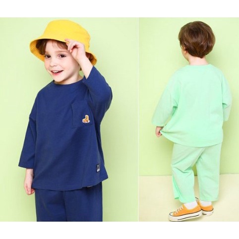 Áo cotton dài tay bé trai bé gái trơn các loại JL AD