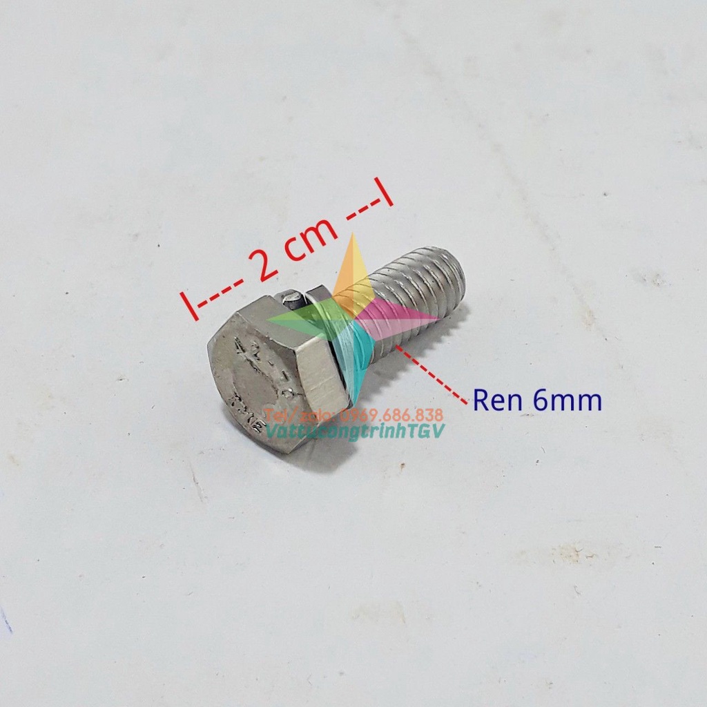 Set 10 ốc INOX D6mm vặn lồng máy giặt SANYO-TOSHIBA